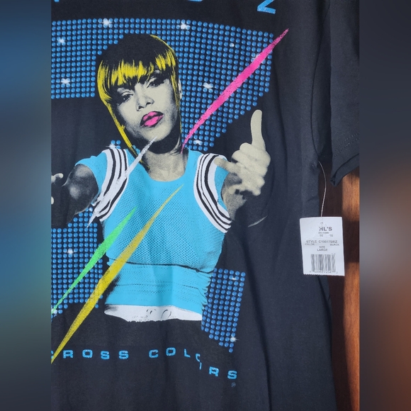 Cross Colours T-BOZ TLC 90s T-shirt - Picture 4 of 5